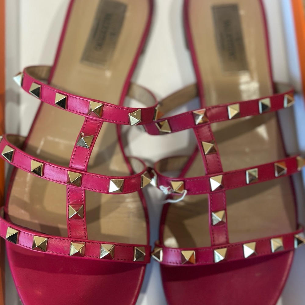 Valentino Pink Studded Women's Sandals